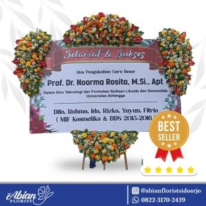 papan bunga selamat sukses Abian Florist Sidoarjo