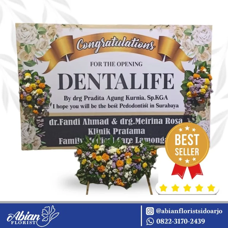 papan bunga selamat sukses Abian Florist Sidoarjo