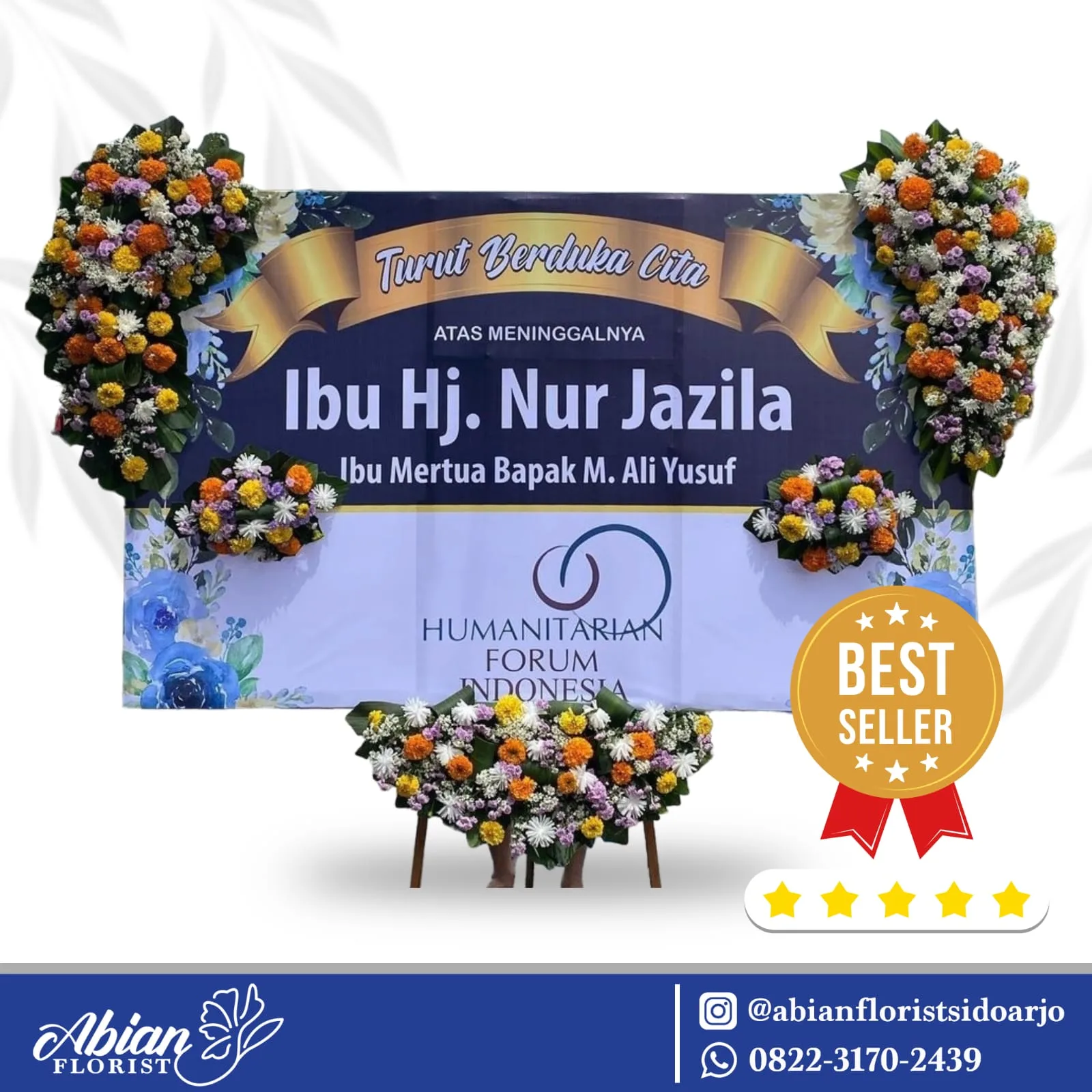 Papan Bunga Duka Cita Abian Florist Sidoarjo