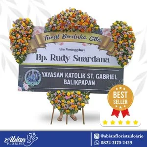 papan bunga duka cita Abian Florist Sidoarjo