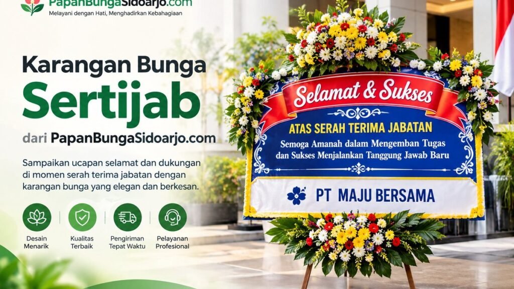Karangan Bunga Sertijab Bisa Custom Sesuai Permintaan
